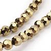 Electroplate Glass Bead Strands EGLA-R042-4mm-03-3