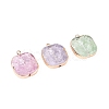 Brass Glass Pendants KK-Q076-01KCG-2