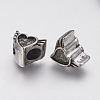 Ion Plating(IP) 304 Stainless Steel European Beads Enamel Settings STAS-J022-089AS-1