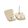 Ash Wood Stud Earring Findings EJEW-N017-011A-3