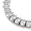 Brass Pave Clear Cubic Zirconia Horse Eye Link Bracelets BJEW-YWC0002-03B-P-2