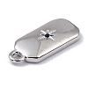 Brass Micro Pave Cubic Zirconia Charms ZIRC-I054-12P-05-2