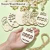 5 Sets 5 Styles DIY Easter Egg Shape Wood Pendant Decorations DIY-CJ0002-18-4