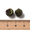 Natural Dragon Blood Carved Flower Scattered Beads G-O156-B-36-3