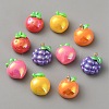 Electroplate Opaque Resin Cabochons RESI-CJC0011-75-1