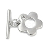 Brass Micro Pave Clear Cubic Zirconia Toggle Clasps KK-K391-19P-1