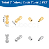 4Pcs 2 Colors 304 Stainless Steel Screw Clasps STAS-UN0061-27-3