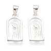 925 Sterling Silver Arch Shape with Virgin Pendants STER-N016-120S-3
