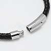 Braided Leather Cord Bracelets BJEW-I200-13-4