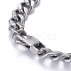 Tarnish Resistant Religion 304 Stainless Steel Cuban Link Chain Bracelets BJEW-P263-H01-P-4