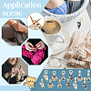 Cat Alloy Enamel Locking Stitch Markers & Needle Cap Set HJEW-NB00142-6