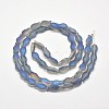 Frosted Electroplate Glass Fish Beads Strands X-EGLA-M001-D04-2