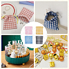 4Pcs 4 Colors Tartan Linen Storage Bags ABAG-CY0001-08-5