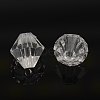Faceted Bicone Transparent Acrylic Beads DBB10MM01-2