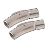 Tarnish Resistant Column 304 Stainless Steel Matte Bayonet Necklace Clasps X-STAS-I013-6mm-A-2