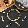 8Pcs 2 Colors Brass Micro Pave Clear Cubic Zirconia Fold Over Clasps KK-CJ0005-92-6
