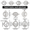 32Pcs 4 Styles Alloy Crystal Rhinestone Connector Charms FIND-SC0007-40-2