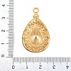 304 Stainless Steel Enamel & Clear Cubic Zirconia Pendants STAS-G392-02G-02-3