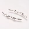 Brass Micro Pave Cubic Zirconia Links ZIRC-E113-11P-1
