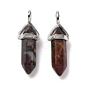 Natural Dragon Blood Pointed Pendants G-K329-48P-2