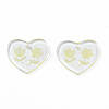 Transparent Resin Pendants RESI-N030-001D-2