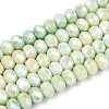 Anti-Tarnish Electroplate Rondelle Glass Beads Strands EGLA-T021-6mm-17-05-1