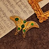 Retro Alloy Rhinestones Butterfly Brooches JEWB-S022-10B-1