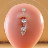 316L Surgical Stainless Steel Micro Pave Clear Cubic Zirconia Belly Rings FS-WG9E32A-01-1