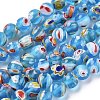 Round Millefiori Glass Beads Strands LK-P001-13-1