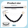 Acrylic Imitation Pearl Round Beaded Bag Handles PURS-WH0002-036-2