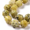 Natural Yellow Sopt Jade Beads Strands G-G990-F08-4