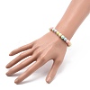 7Pcs 7 Color Candy Color Acrylic Round Beaded Stretch Bracelets Set BJEW-JB08928-4