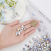 210Pcs 6 Style Floral Printed Porcelain Beads PORC-GL0001-01-3