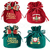 4Pcs 4 Styles Christmas Velvet Candy Apple Bags TP-BC0001-05-1