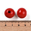 Painted Natural Wood Beads WOOD-A018-16mm-12-3