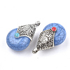 Tibetan Style Resin Pendants RESI-T022-16E-2