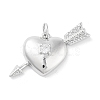 Rack Plating Brass Micro Pave Clear Cubic Zirconia Pendants KK-A208-05P-1