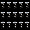 60Pcs Clear Acrylic Flat Round Head Iron Twist Pins FIND-SP0004-66-7