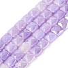 Electroplate Crackle Imitation Jade Glass Beads Strands EGLA-Q135-02A-A02-1