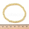 Brass Round Beaded Stretch Bracelets for Men Women BJEW-B148-05C-G-5