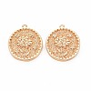 Brass Micro Pave Clear Cubic Zirconia Pendants LS-KK-S364-116-1