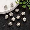 Brass Clear Rhinestone Beads RB-A017-8mm-S-2