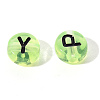Transparent Light Green Acrylic Beads TACR-YW0001-09B-4