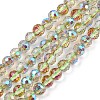 Electroplate Transparent Glass Beads EGLA-B013-02A-AB18-1