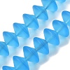 Frosted & Baking Paint Transparent Glass Beads Strands GL-CBA2ED2-03E-1