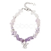 Natural Mixed Gemstone Chip Beaded Bracelest BJEW-JB12976-02-3