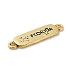 Beach Theme Rack Plating Brass Rectangle Connector Charms KK-P261-08A-G13-2