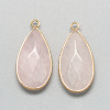 Natural Rose Quartz Pendants X-G-S221-14G-1