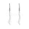 304 Stainless Steel Spine Dangle Earrings WC7930-1-1