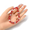 Rondelle Glass & Polymer Clay Rhinestone Beads Phone Hand Strap Chains HJEW-YW0001-05C-4